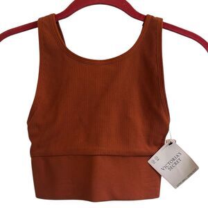 Victoria’s Secret Longline Seamless Sports Bra NEW Burnt Orange XS